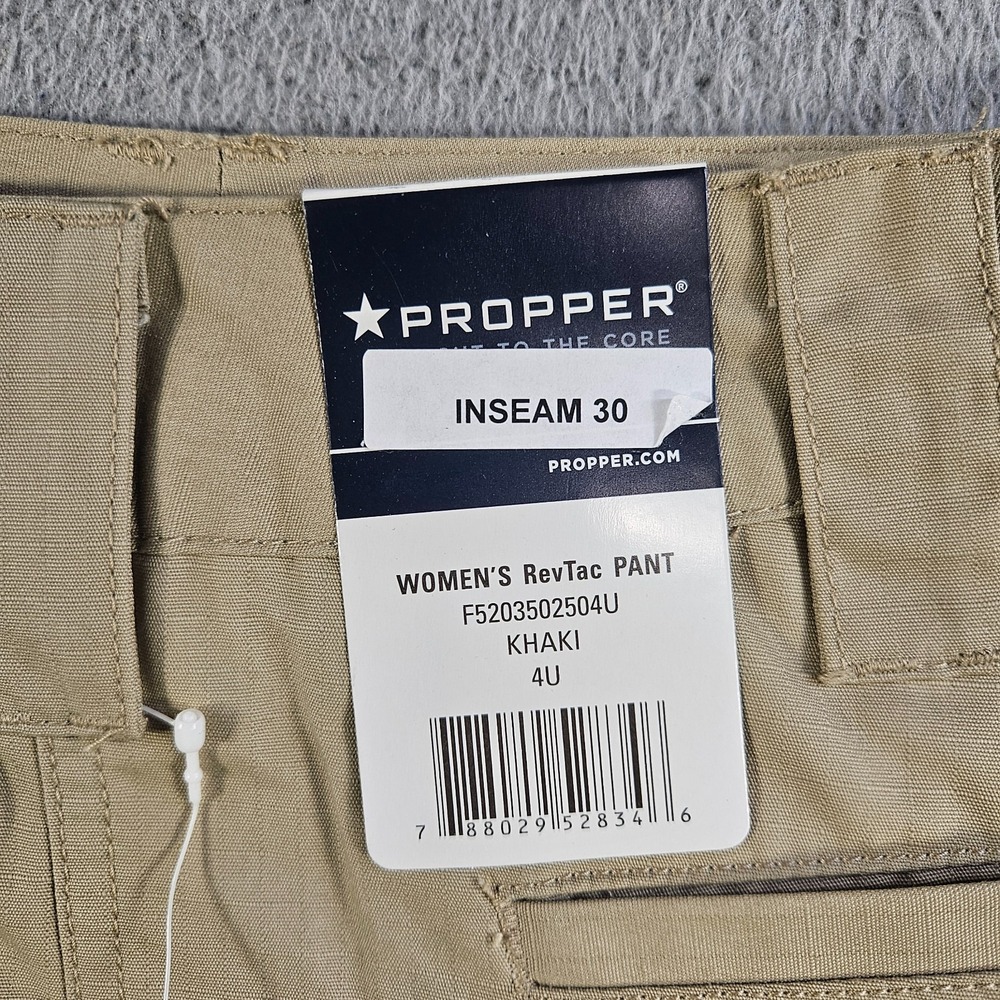 New Propper RevTac Pants Women‎ Khaki Size 4 Inseam 30